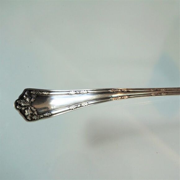 Antique Silver Plate WM Rogers Son Fair Oak Pattern Gravy Ladle Spoon Pat Pend - Picture 4 of 11